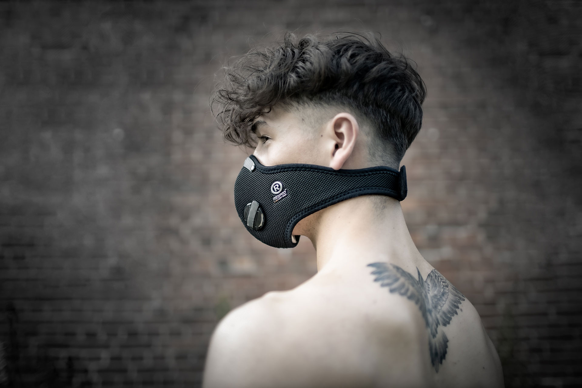 Ben mit Respro-Maske